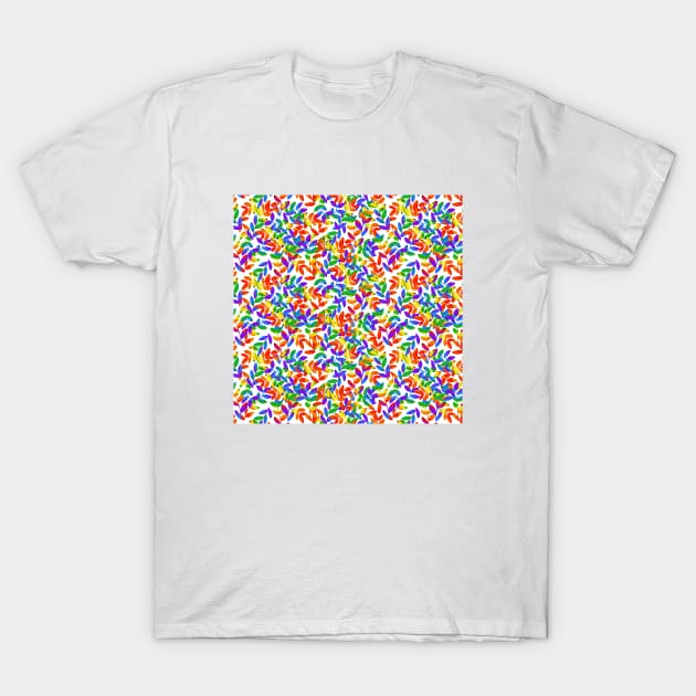 Rainbow Leaves- white T-Shirt by NickiPostsStuff